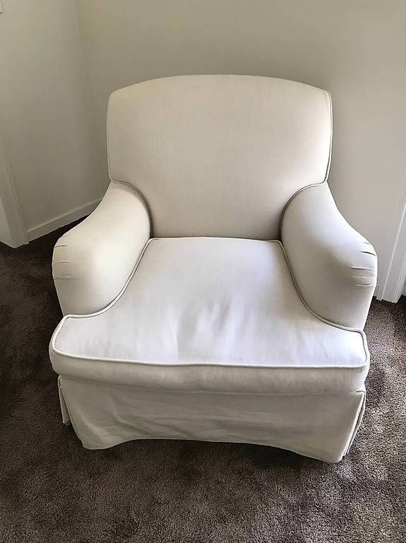 Poltrone: Grand fauteuil en tissu blanc – Usato da Chernex venduto da lar_w99f 1