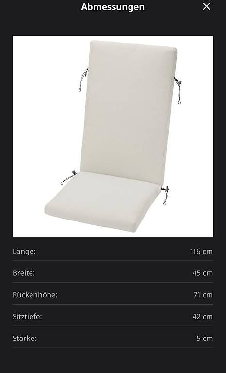 Coussins: 4 Ikea Polster gratis abzugeben – D'occasion à Oberurnen par nic_6hg8 2