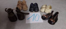 5Paar Puppenschuhe 