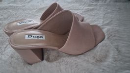 Pantoletten "Dune London"Gr. 37, nude, Leder, Top-Zustand!