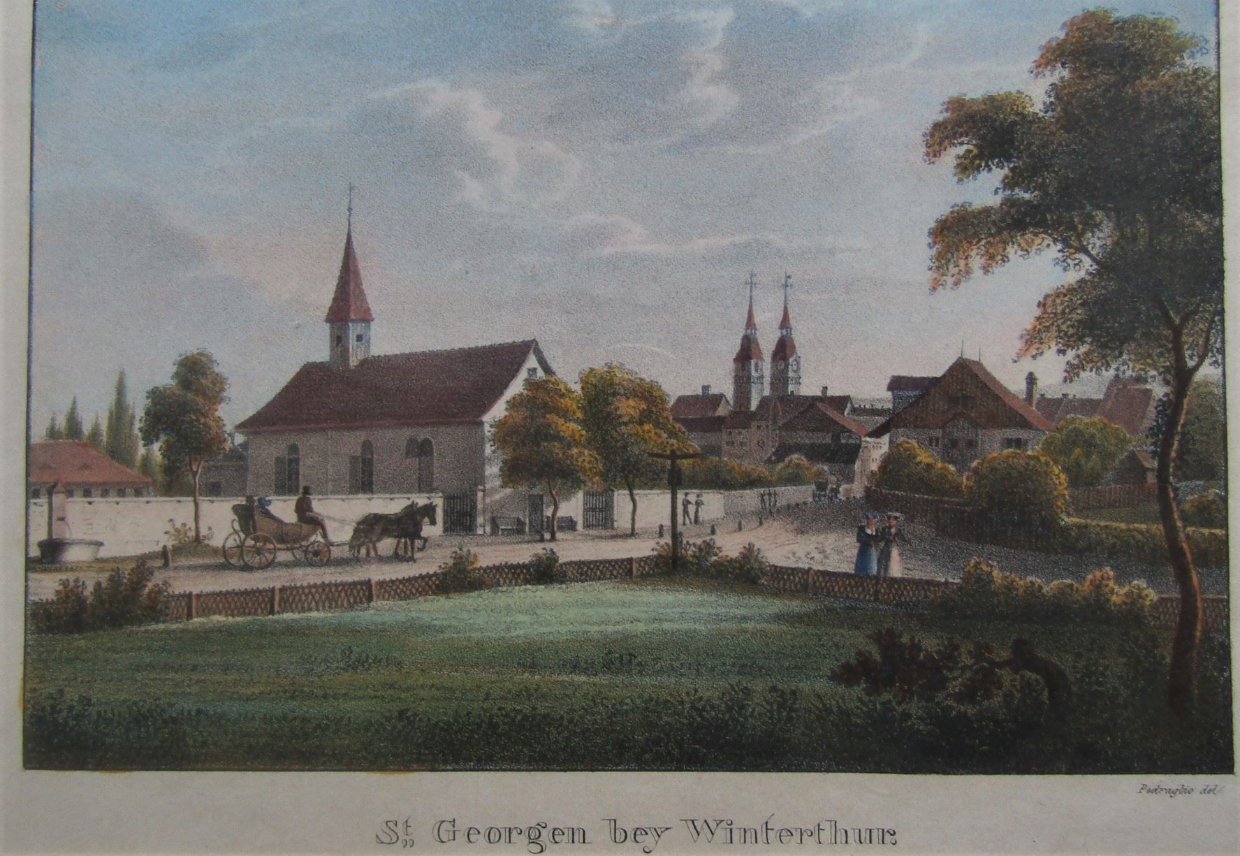 Stiche: Winterthur St. Georgen um 1870 – Gebraucht aus Rafz von Helvet32 1