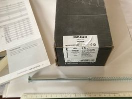 Vis à tête fraisées HBSS 8x240mm - Qualité Supér...