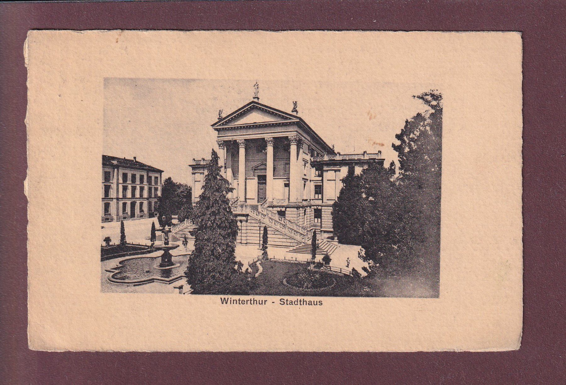 Cartoline postali: WINTERTHUR - Stadthaus - 1910 – Usato da Pully venduto da nicecards