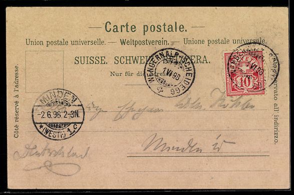 Cartes postales: Lithographie Wengernalp Scheidegg, Bergpanorama mit Eiger, M – D'occasion à Berlin par bartko-reher 1