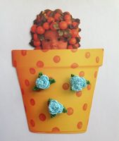 3 Stk. MINI-ROSEN (Röschen gehäkelt) (uncinetto crochet) 811