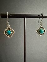 Silber Ohrringe mit Azurith 925