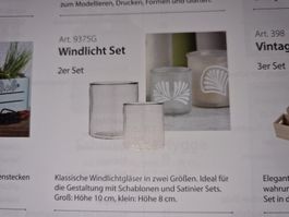 Gonis 2 Windlichter 8x8cm und 10x10cm NEU