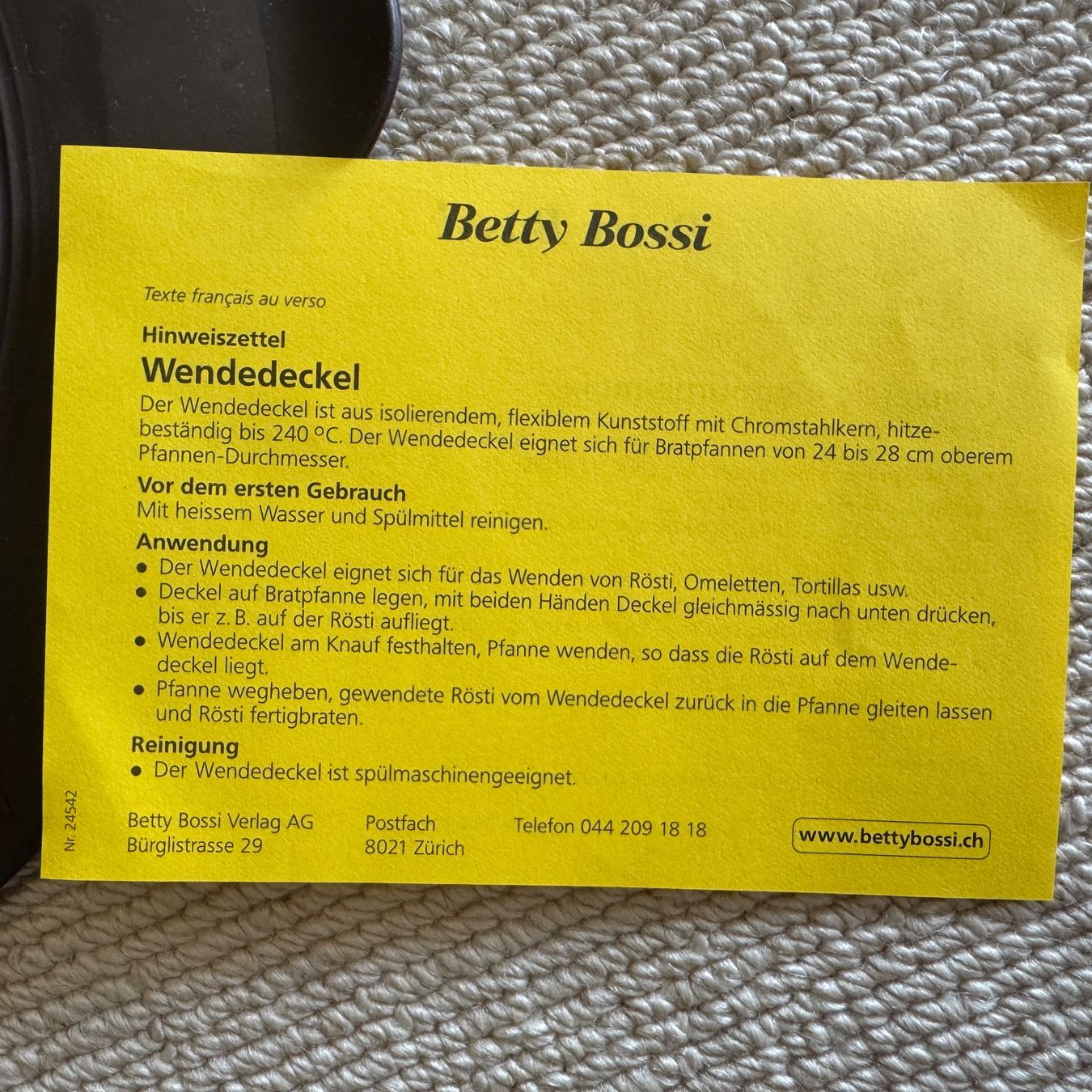 Betty Bossi Elettrodomestici da cucina: NEU: Wendedeckel Betty Bossi – Nuovo (secondo la descrizione) da Zürich venduto da azi_93g1 2