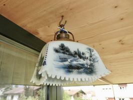 antike bemalte Deckenlampe Hängelampe