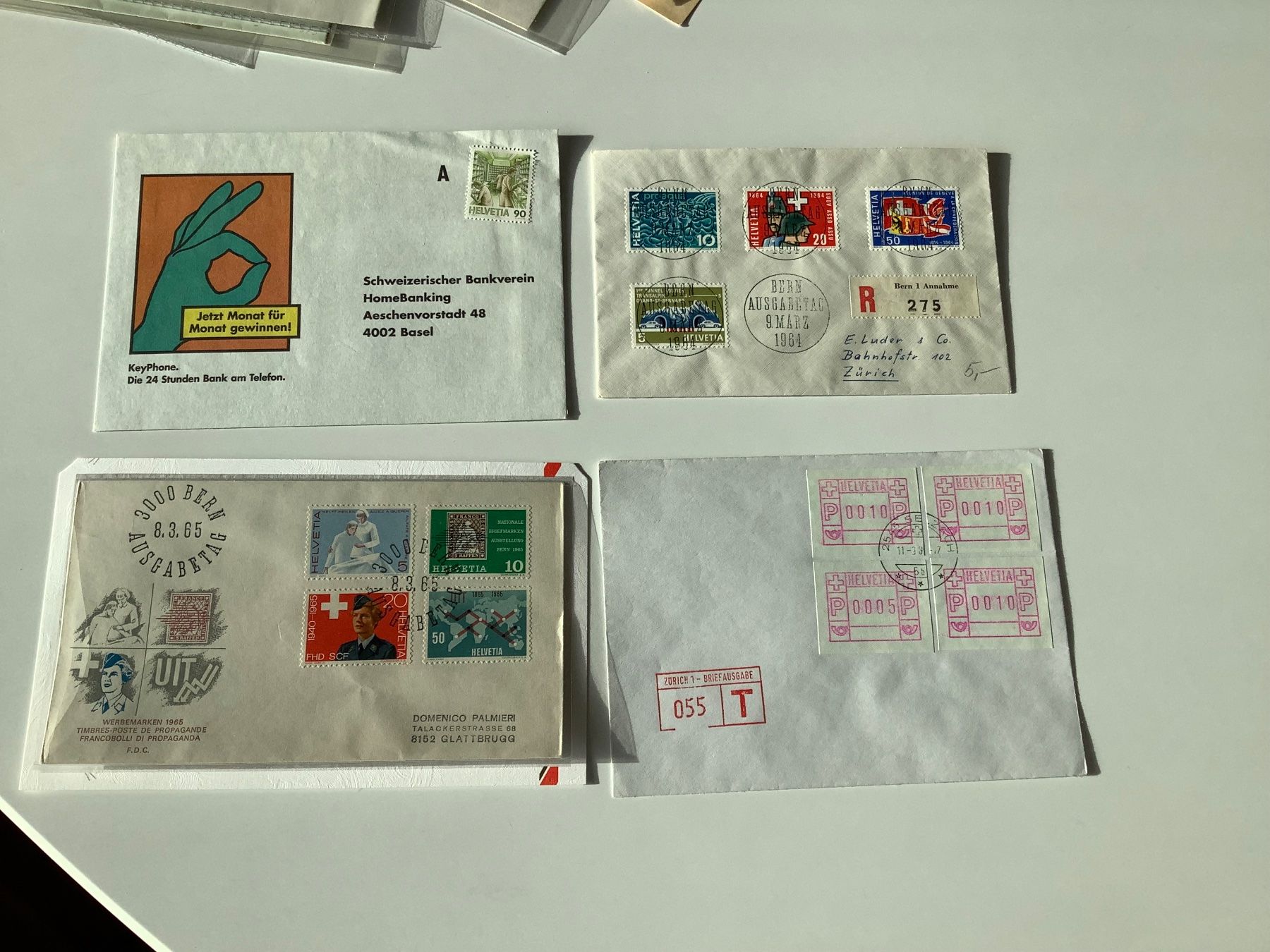 Alle Briefmarken: 15 ausgesuchte Briefe SCHWEIZ! – Gebraucht aus Lufingen von Rac0 9