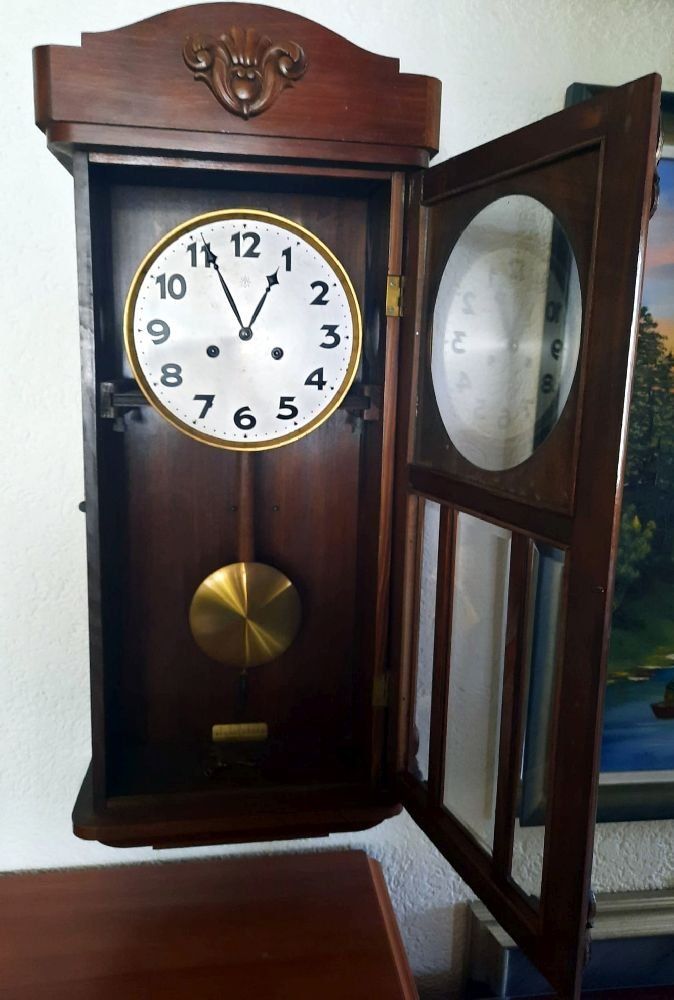 Pendules & Horloges murales: Jugendstil Regulator ca. 1925 – D'occasion à Eschenbach par Alicekunst 3