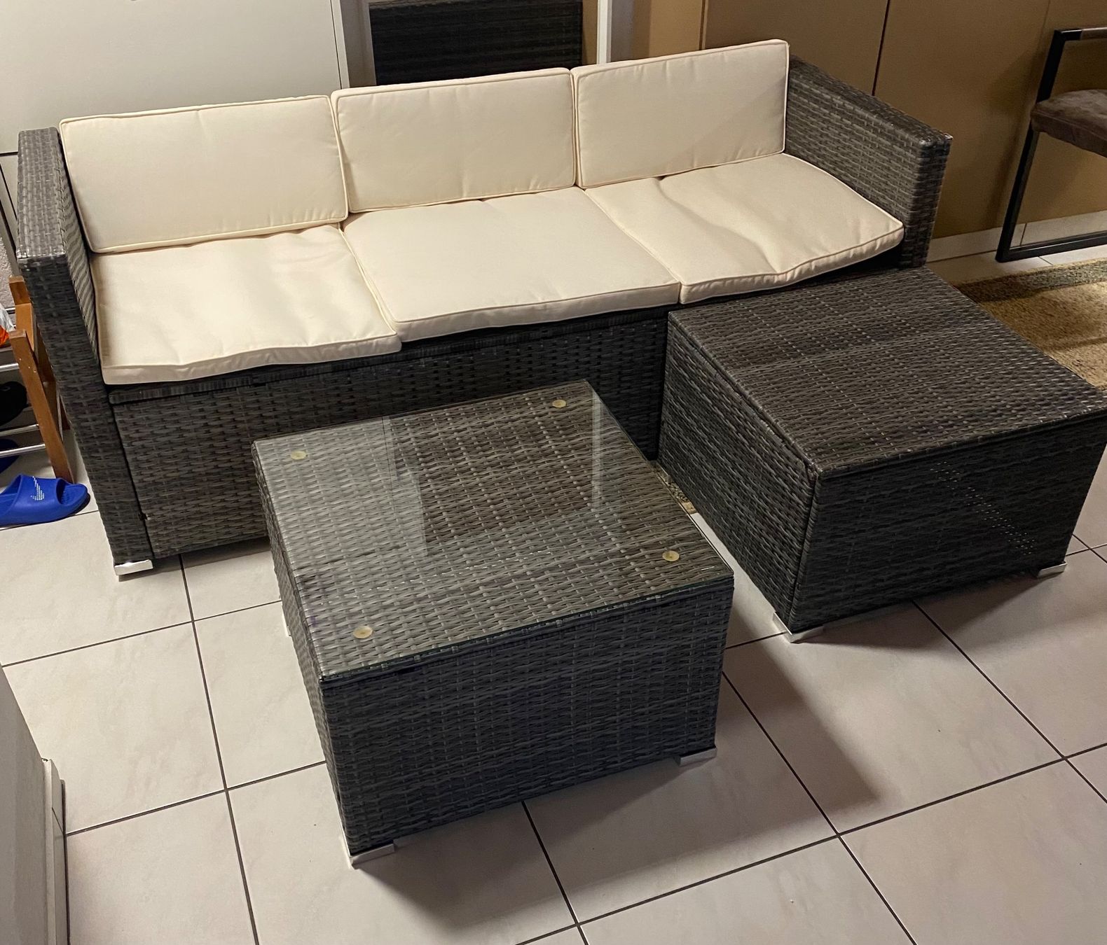 Divani: Polyrattan- Lounge Set, 3er-Sitzbank – Usato da Wängi venduto da inf_2hrj 3