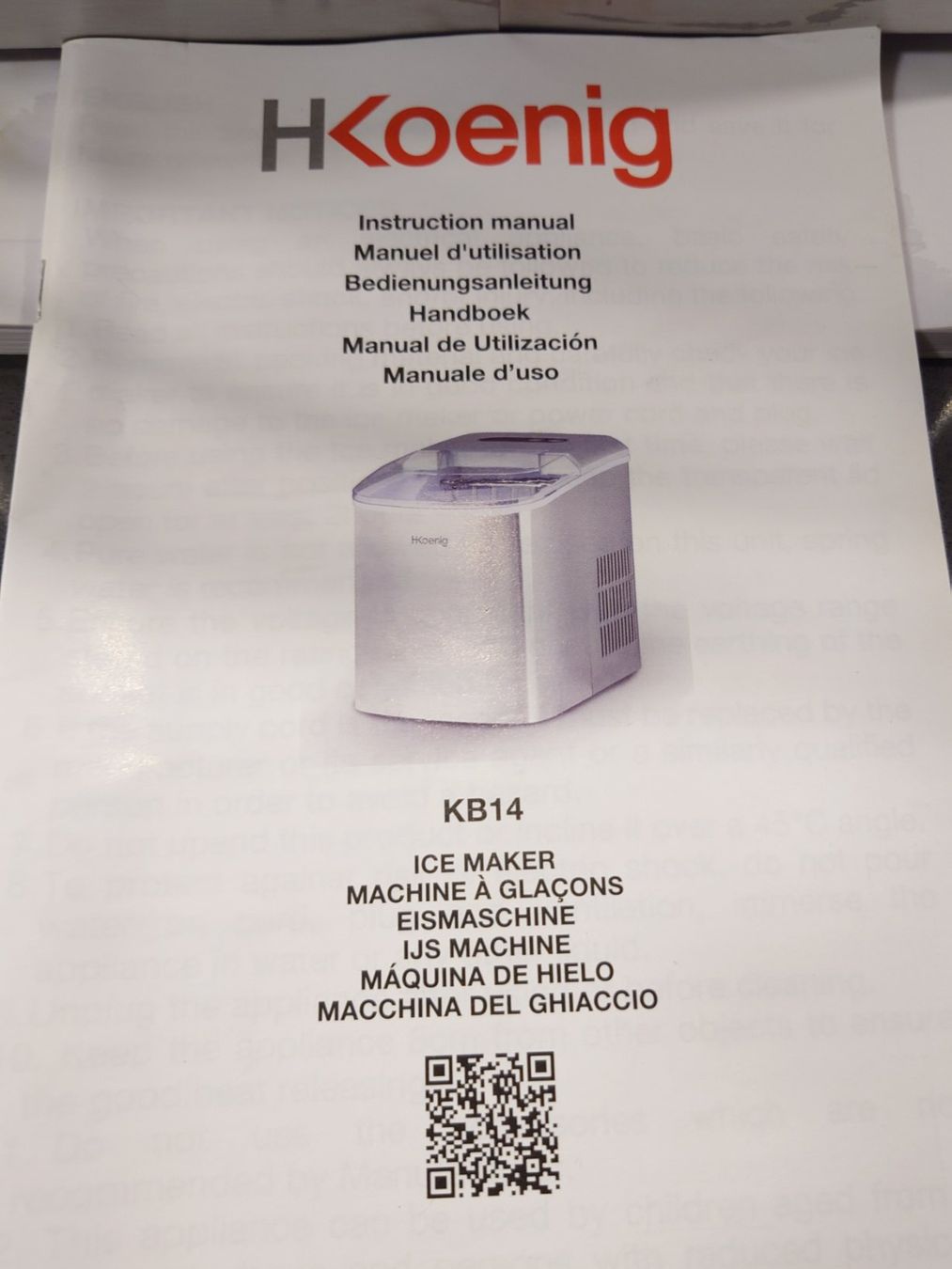 Elettrodomestici da cucina: H.Koenig Eiswürfelmaschine KB14 – Usato da Winterthur venduto da Tenderizer3000 1