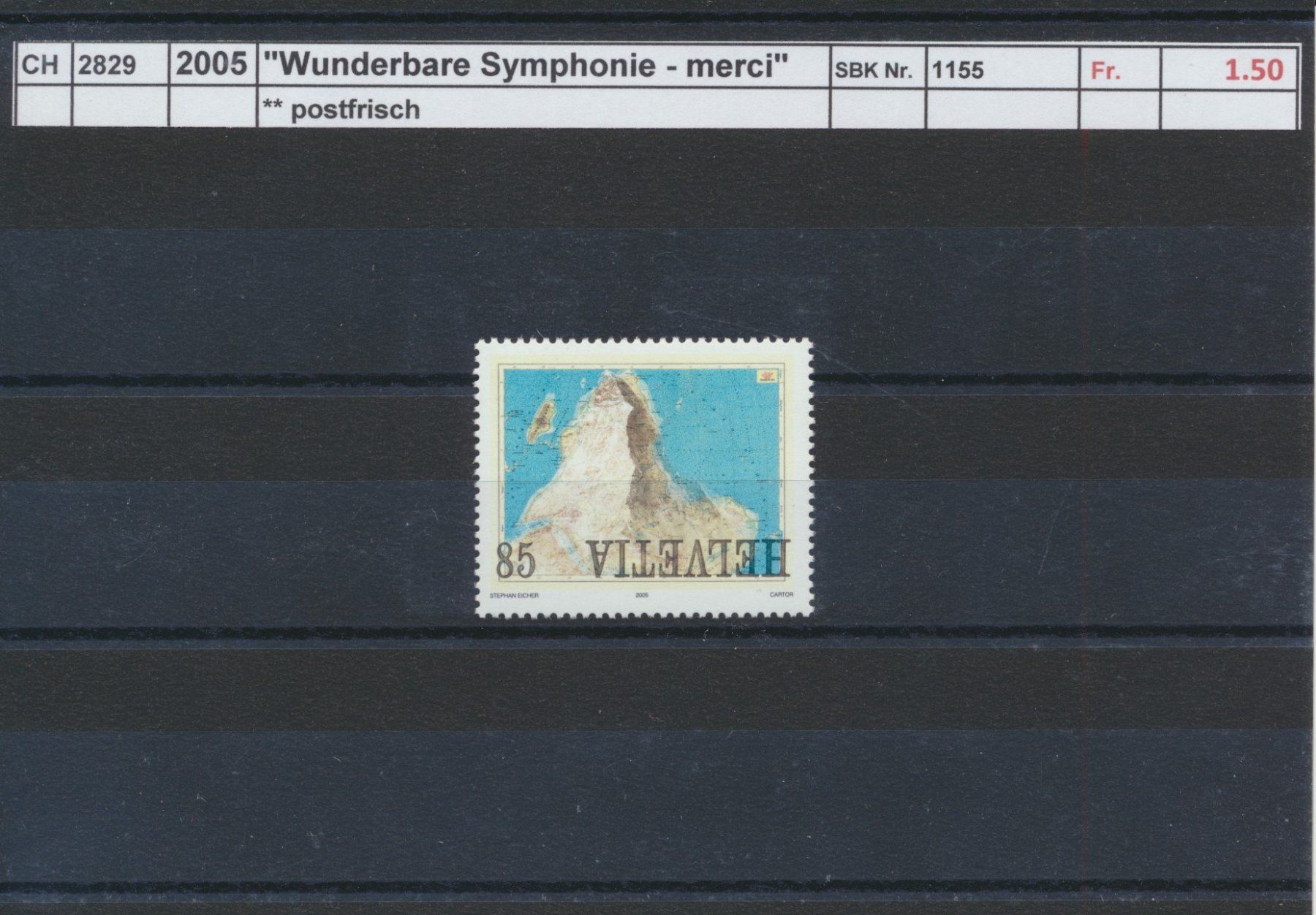 Tutti i francobolli: 2005 "Wunderbare Symphonie - merci", ** postfrisch – Nuovo (secondo la descrizione) da Winterthur venduto da Zupogeru