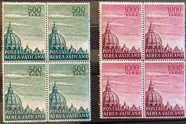 1958 Vatikan - Flugpostmatken 4er Satz **