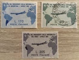 Sellos Italia 1961,, scott 832-834