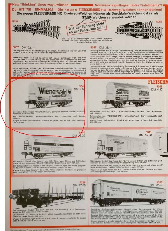 Fleischmann Modellini di ferrovie: Fleischmann H0: DB Güterwagen Wienerwald – Nuovo e nell'imballaggio originale da Niederhasli venduto da rail-duerst 5