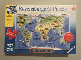 Ravensburger Kinderweltkarte Puzzle 24 Teile wie neu