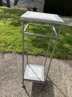 Vintage Beistelltisch für Blumen ideal Metall mit Mosaik