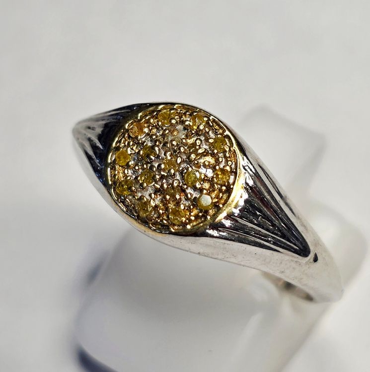 Gelbe Diamanten Fingerring in Silber (Neu (gemäss Beschreibung)) in ...