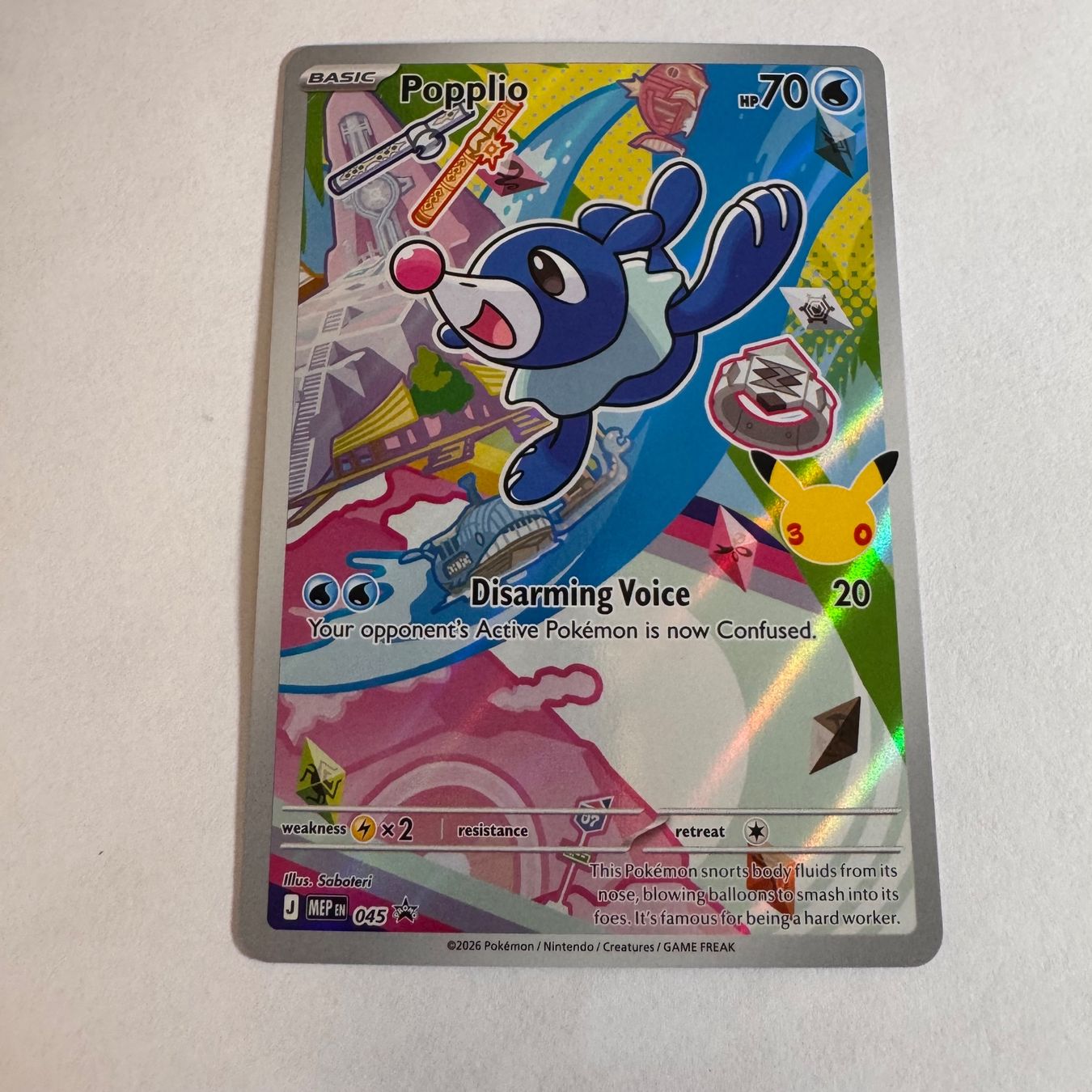Pokémon Carte collezionabili: Pokémon - MEP - Popplio 45 - ENG – Nuovo (secondo la descrizione) da Staad SG venduto da miaCards
