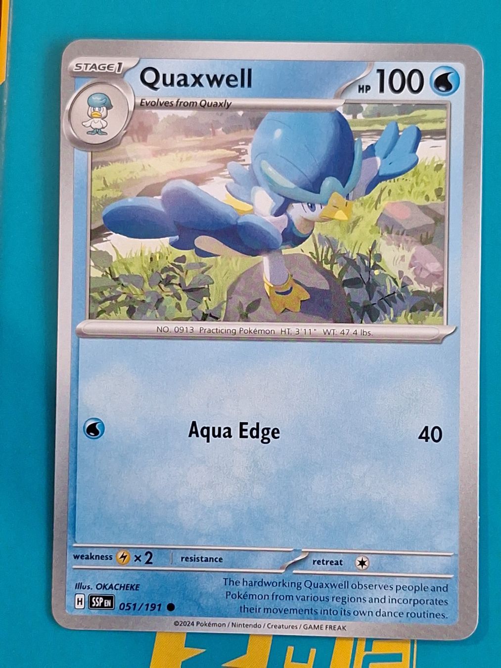 Pokémon Sammelbilder & Trading cards: Quaxwell - Pokemon Surging Sparks – Gebraucht aus Altstätten SG von GGsGameshop
