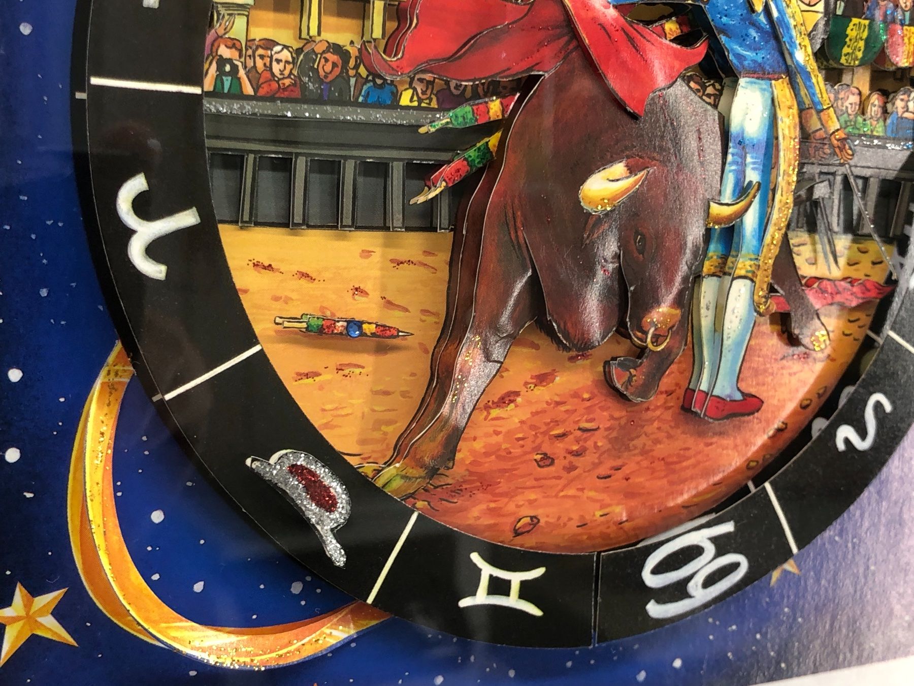 Dipinti: 3D Bild / Sternzeichen Stier / 40x40cm - Silber – Nuovo e nell'imballaggio originale da Bergdietikon venduto da Garak 5