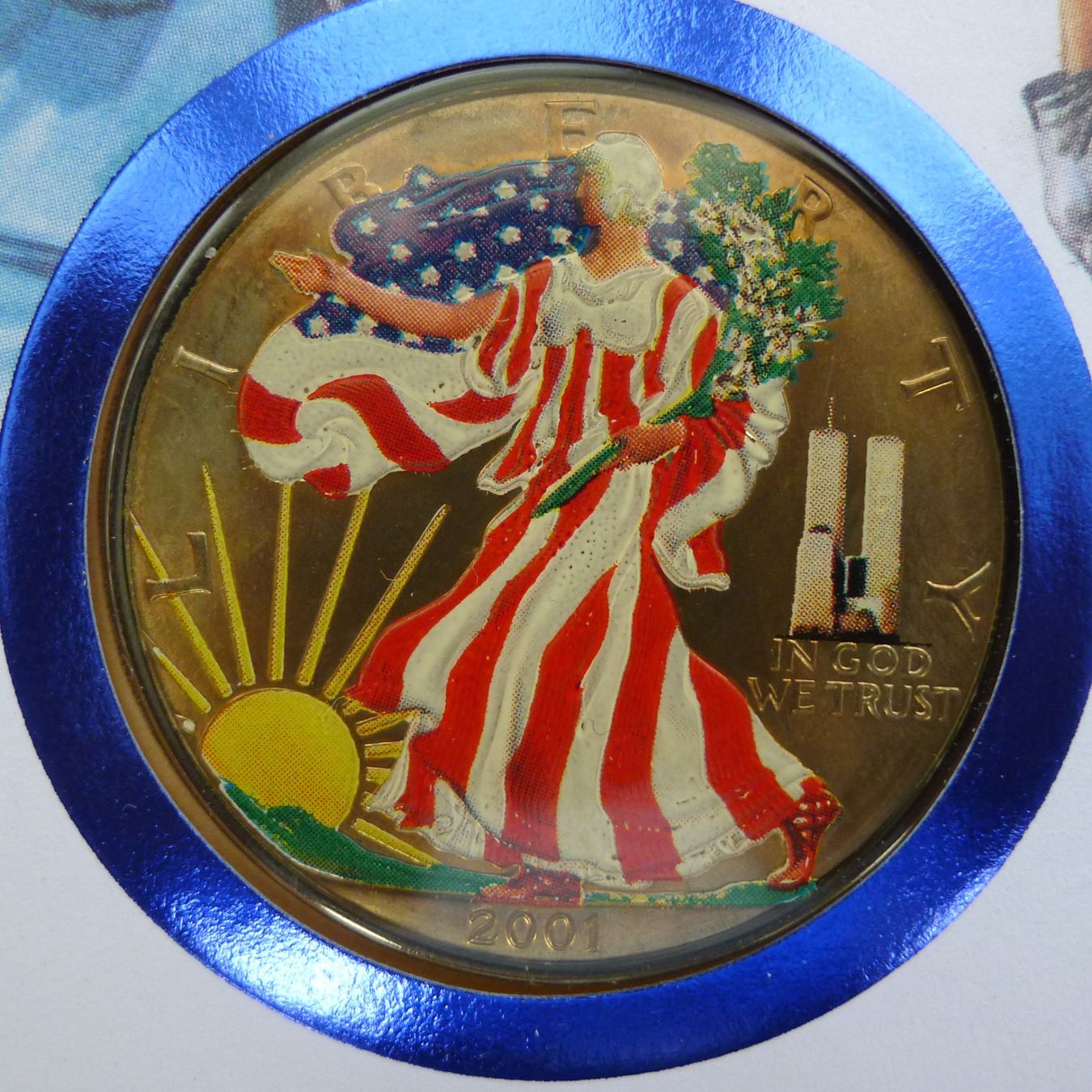 Alle Münzen: 2002, USA, Numisbrief: 11.September mit American Eagle – Gebraucht aus Sursee von Luzernerraute 1