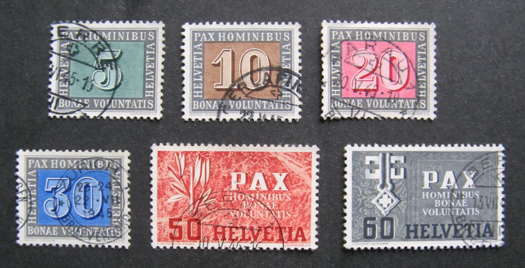 Tutti i francobolli: 1945 Pax Lot gestempelt 2 – Usato da Frauenfeld venduto da Interessent1