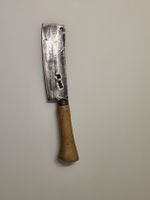 Altes Hackmesser mit Holzgriff und Prägung gebraucht