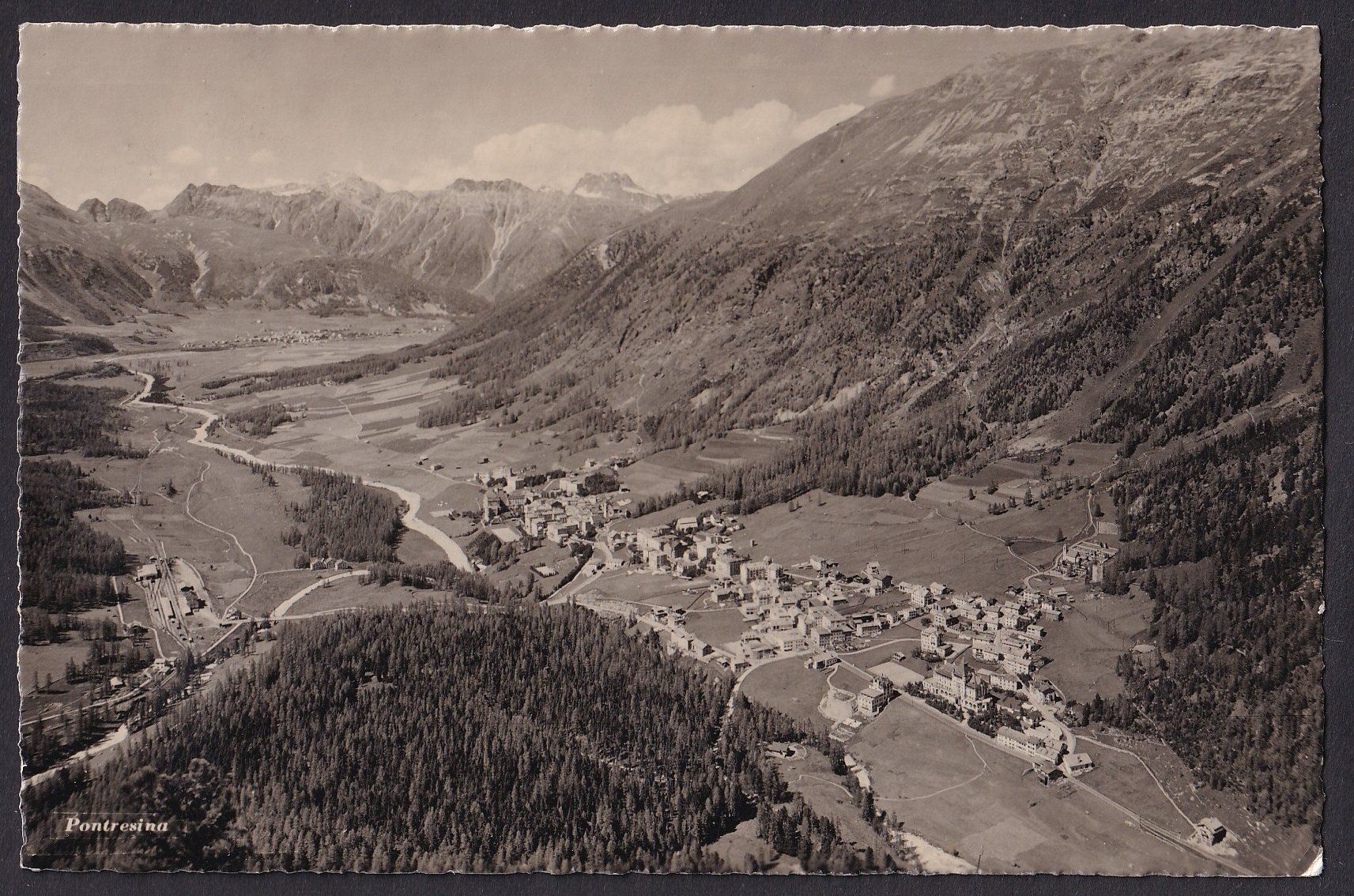 Cartoline postali: Pontresina Flugaufnahme – Usato da Olten venduto da clotaldi