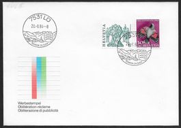 1984;: K-Stempel Lü ( GR ) auf Brief