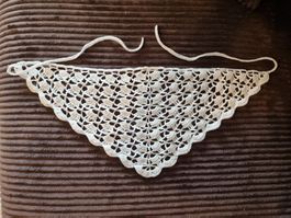 Foulard cheveux crochet blanc coton