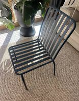 Jeu de 4 chaises extérieures en métal