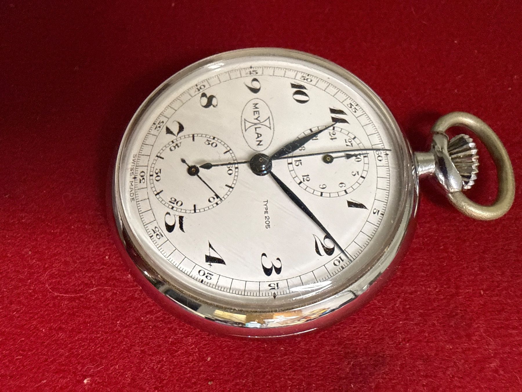 Orologi: Meylan Taschenuhr Chrono 50 mm – Usato da Pfeffingen venduto da Allhandelklgwatches 1