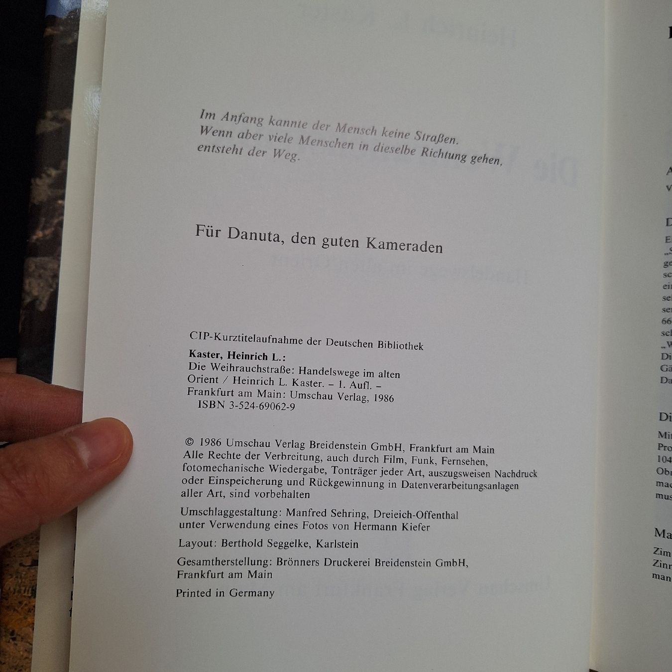 Libri: Weihrauchstrasse Kaster, Handelswege Orient – Usato da Winterthur venduto da Goldpipau 5