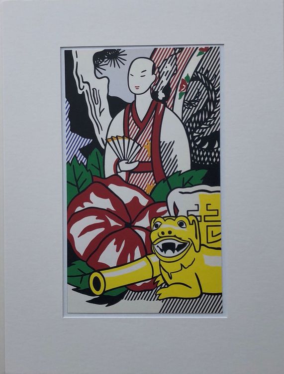 Lithographie Originale Signée Roy Lichtenstein - Avec Certificat D'authenticité Et évaluation - Période 1960-1989