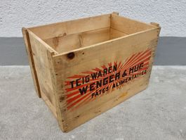 alte Holzkiste Kiste WENGER & HUG TEIGWAREN GÜMLIGEN