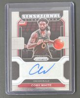 NBA Coby White 2021 Prizm Sensational Signatures Auto Card