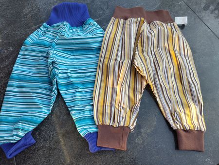 2 Pumphosen Blau Braun Neu Gr. 80/86 leicht Sommerhosen