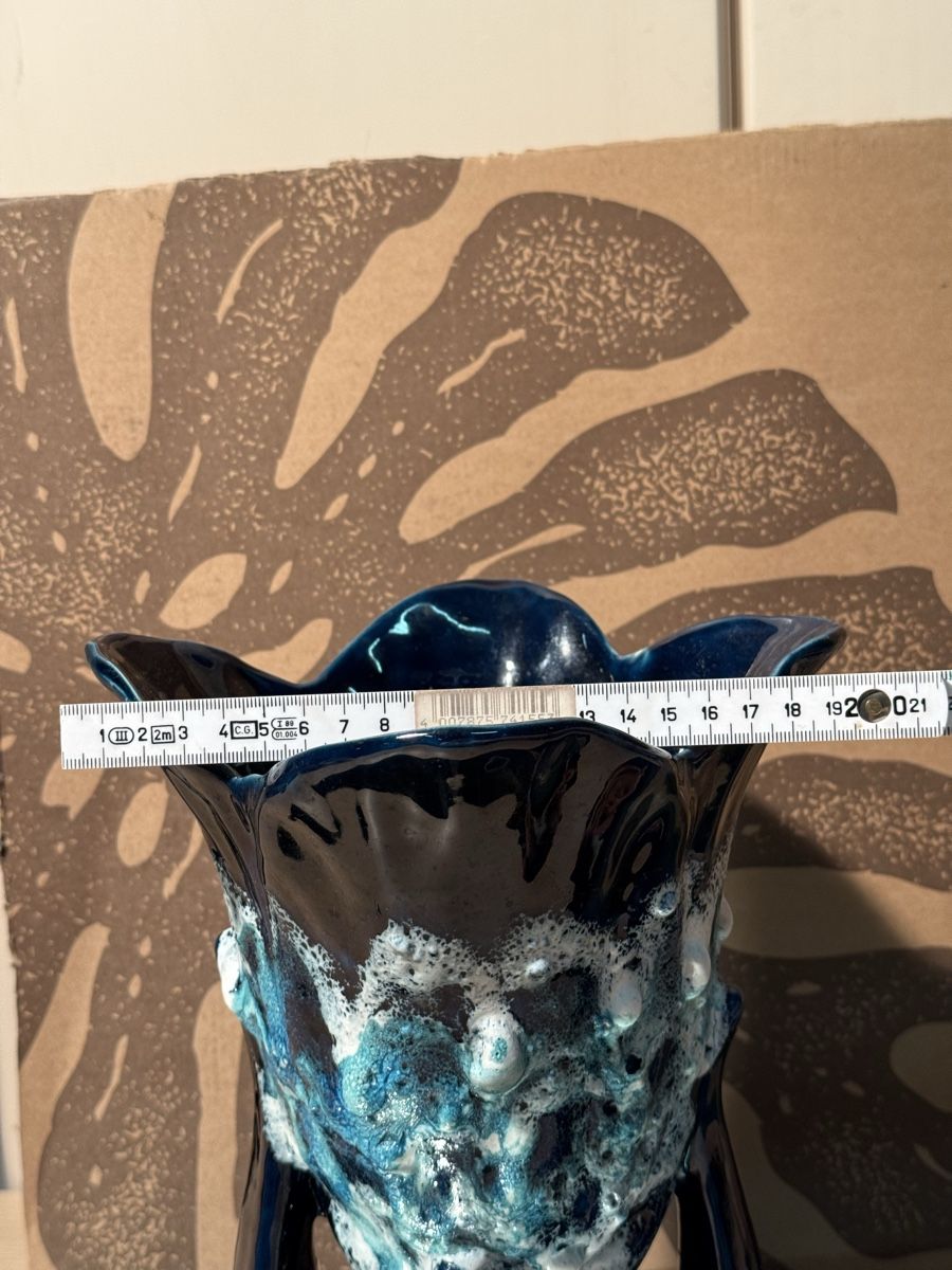Vasen & Gefässe: Vase Unique en Céramique Bleue – Gebraucht aus Lausanne von vas_mbk2 7