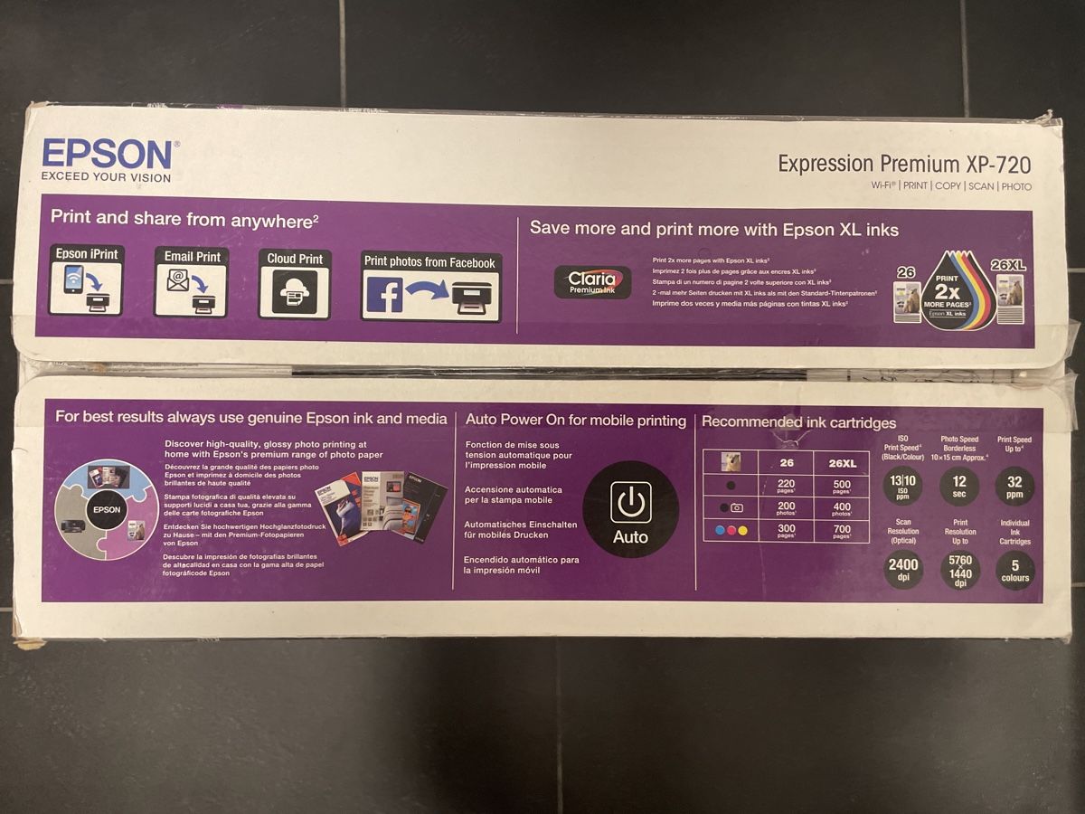 Epson Drucker: Neuer Epson Expression Premium XP-720 Drucker – Neu und originalverpackt aus Arbon von llaauraa 2