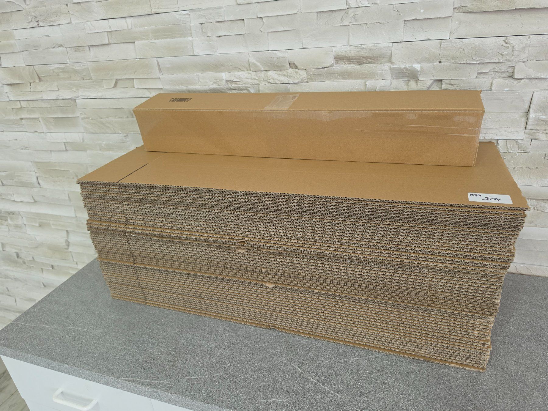 Cartoni: 50 Versandkarton 700x100x100mm Faltkarton Karton einwellig – Nuovo (secondo la descrizione) da Baar venduto da Werkzeugzentrum 3