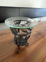 Duftlampe aus Metall mit Glasaufsatz von Partylite