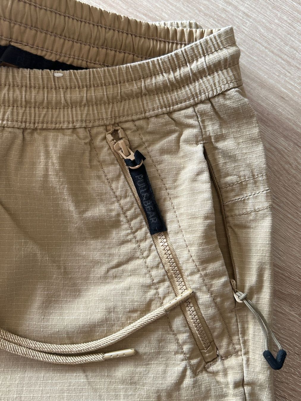 Pull&Bear Hosen: Pull&Bear Herren Cargo Hose beige elastischer Bund Gr. M – Gebraucht aus Brunnen von Nala2929 6
