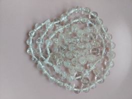 Edelstein Kugelkette 8mm Bergkristall. Schmuckverarbeitung.