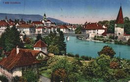Alte Ansichtskarte von Solothurn, gel. Ambulant 1933