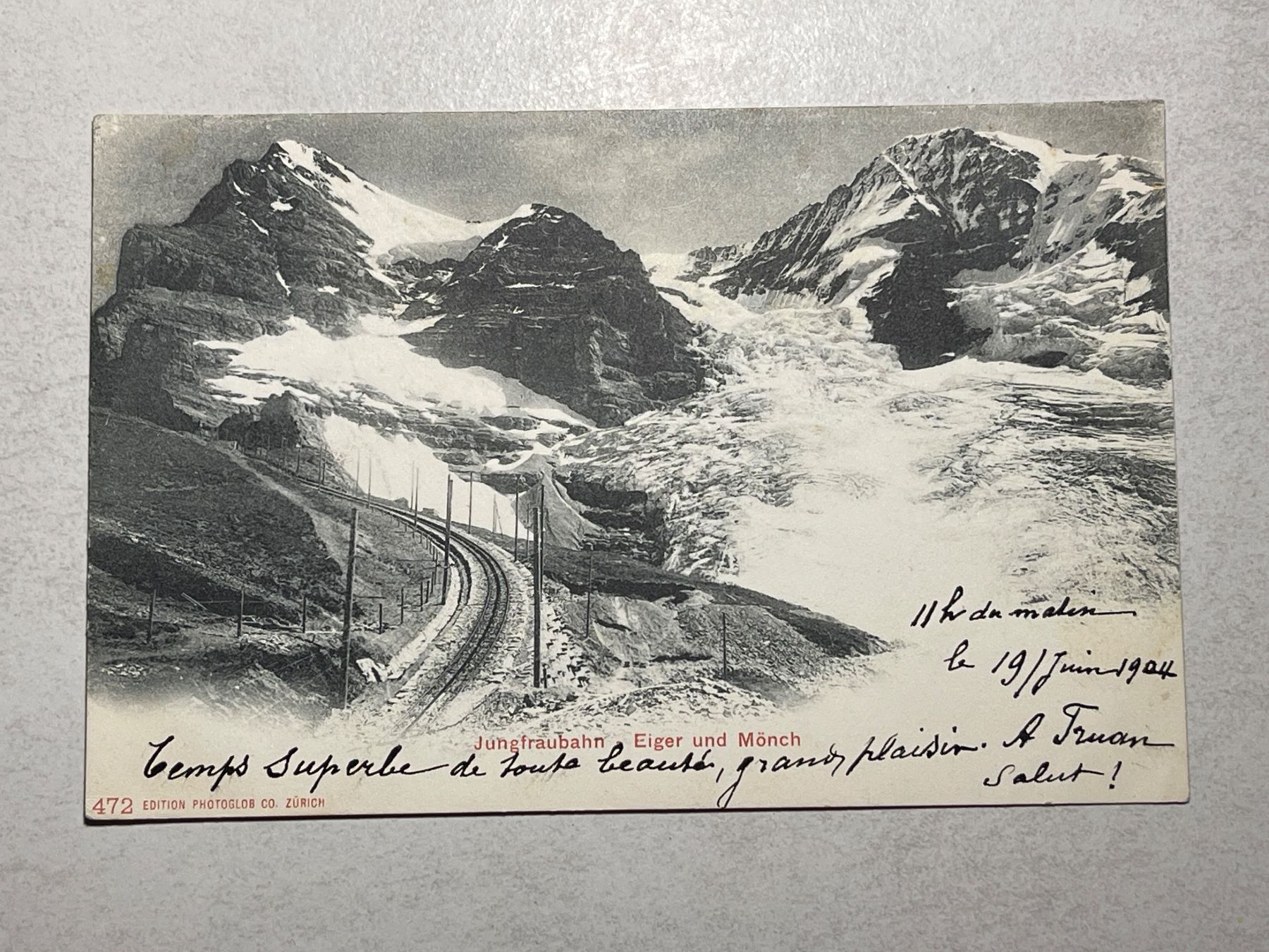Cartoline postali: Alte Ansichtskarte Jungfraubahn, Eiger, Mönch, – Usato da Strengelbach venduto da Aschatan5