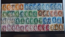 Sammlung ++ 55 Stück diverse stehende Helvetia Briefmarken