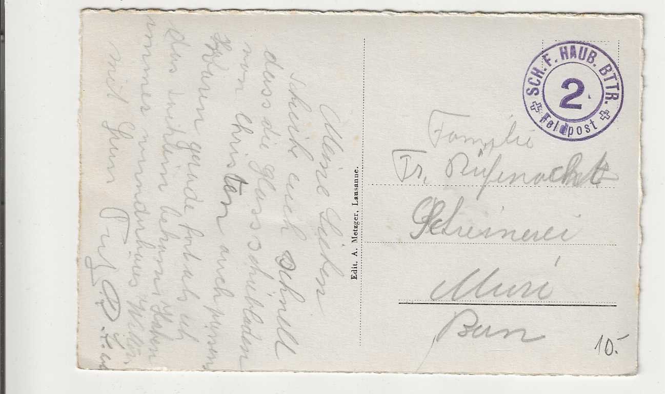 Cartoline postali: Juriens, ca 1940-er Jahre – Usato da Spiez venduto da Niesen20 1
